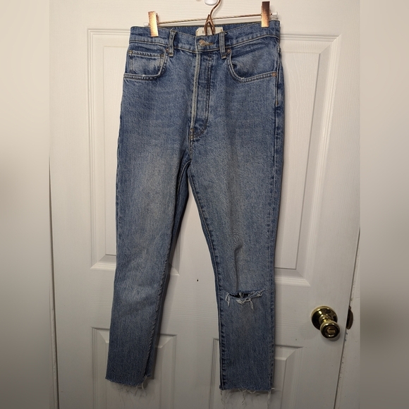 We The Free People Womens Jeans Size 27 Blue Distressed Stella High Rise Skinny - Picture 1 of 4